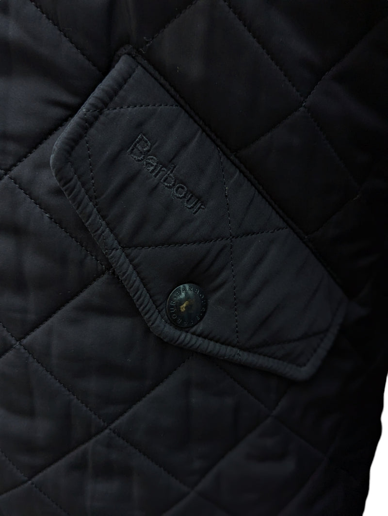 Barbour Jacket S/M Black Powell Padded Quilt Polyester