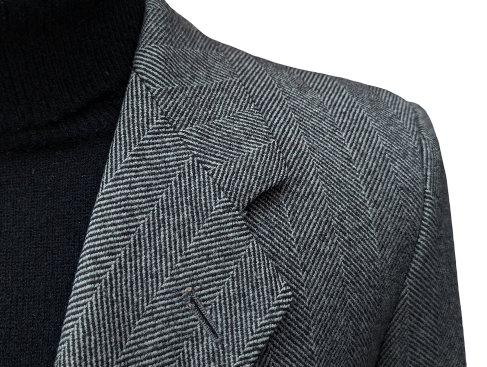 Vintage Austin Reed Coat M/38 Grey Herringbone Wool – eHABERDASHER