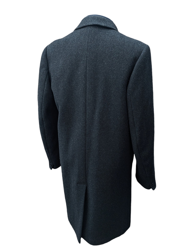 Vintage Mersley (Fox Bros/Marling Evans) Coat 40R Charcoal Grey 3-button Pure Heavy Wool