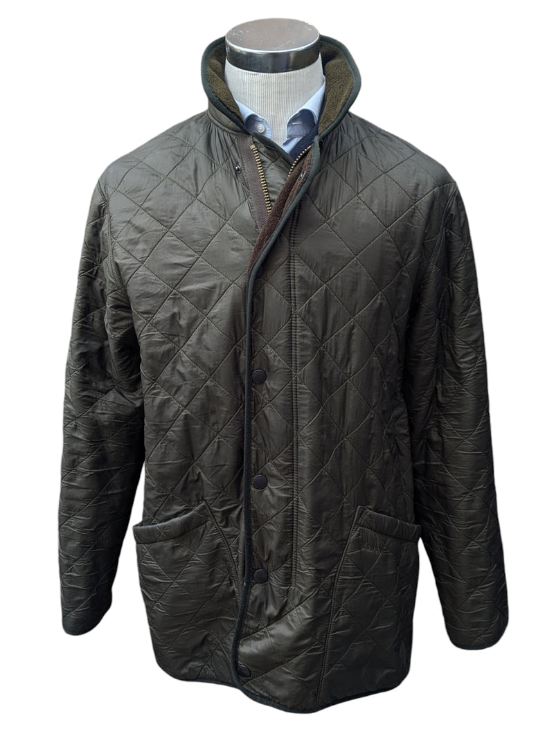 Barbour Coat M/L Khaki Olive  Padded Polar Quilt Polyester