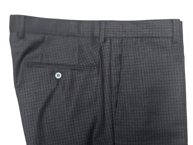 Benjamin VBC Suit Mid Grey Mini Check 2-Button Wool