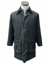 Barbour Coat S C36 Midnight Border Waxed Cotton