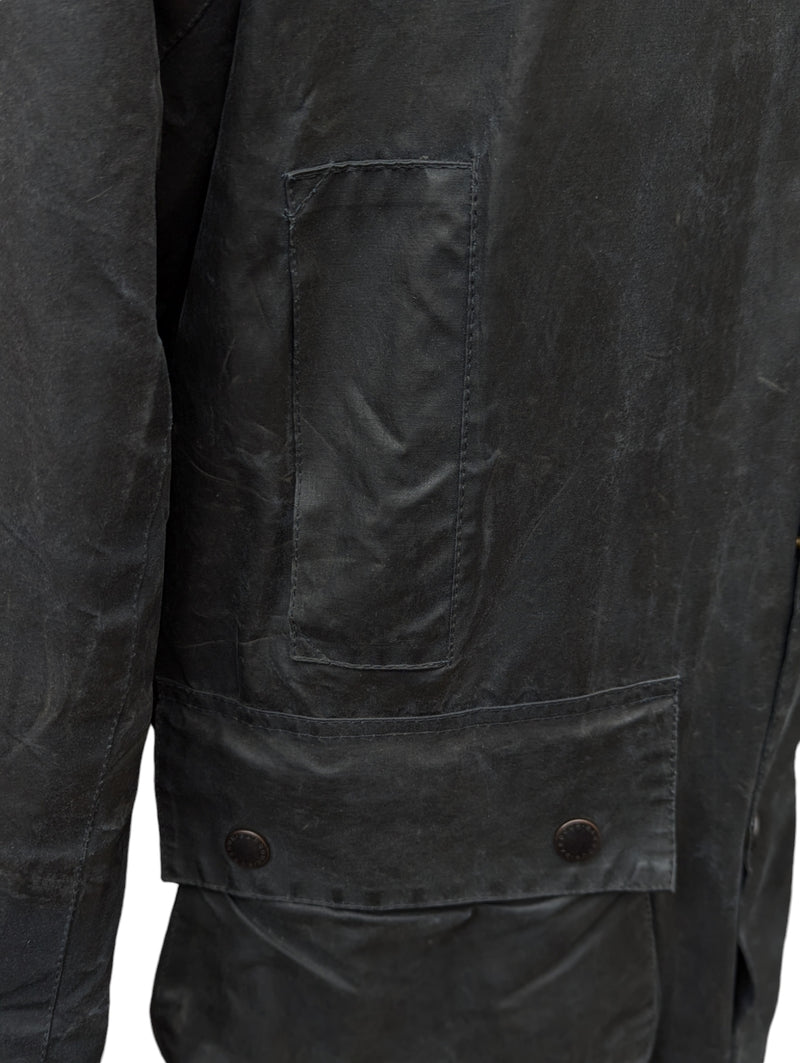 Barbour Coat S/M Midnight Border Waxed Cotton