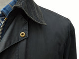 Barbour Coat S C36 Midnight Border Waxed Cotton