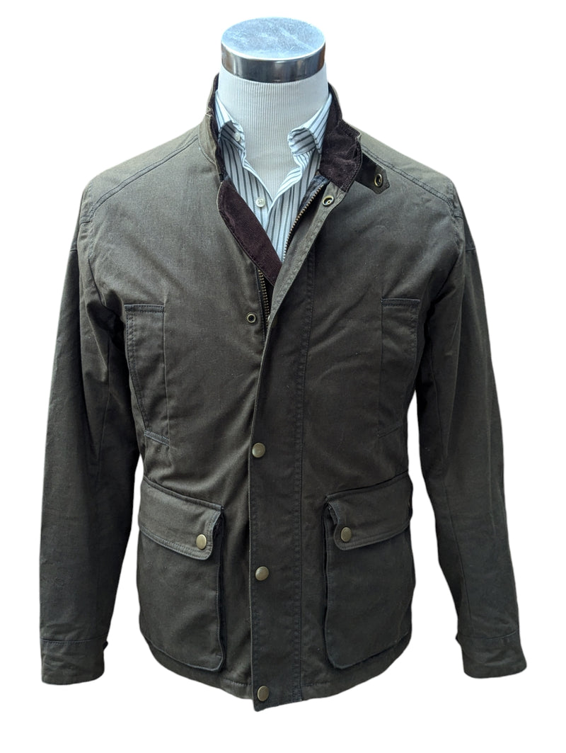 British Millerain Jacket S Olive-Brown Waxed Cotton