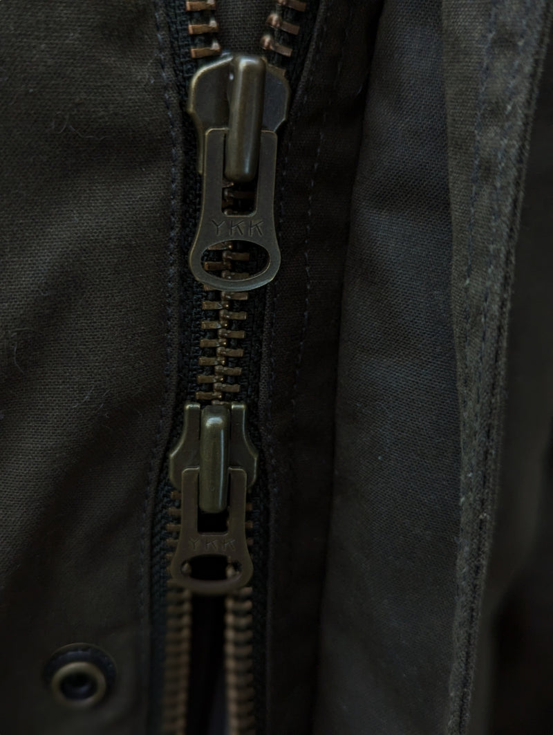 British Millerain Jacket S Olive-Brown Waxed Cotton
