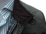 British Millerain Jacket S Olive-Brown Waxed Cotton