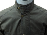 British Millerain Jacket S Olive-Brown Waxed Cotton