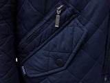 Barbour Jacket M/L Navy Blue Fulham Padded Quilt Polyester