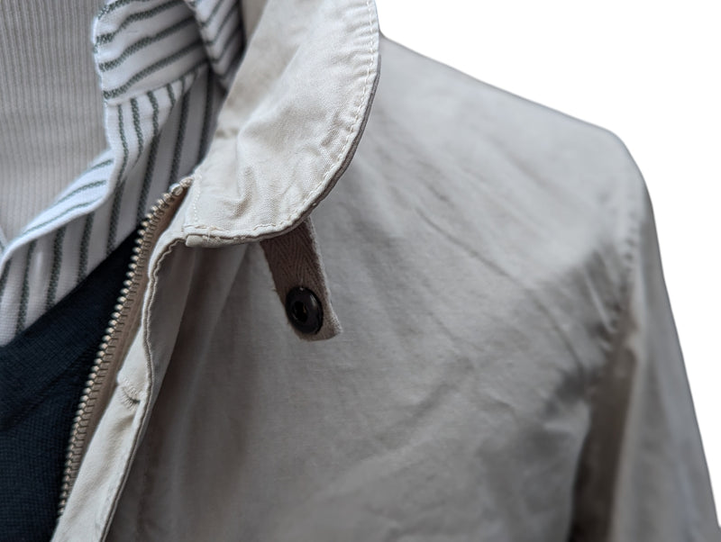 Barbour Coat M Beige Cotton