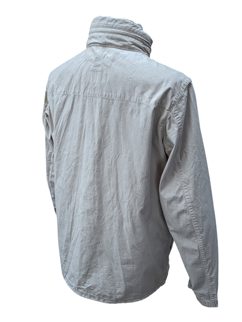 Barbour Coat M Beige Cotton