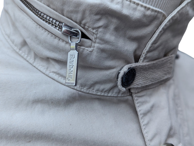 Barbour Coat M Beige Cotton