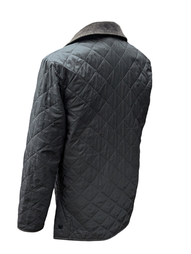 Barbour Jacket S/M Dark Brown Liddesdale Padded Quilt Polyamide