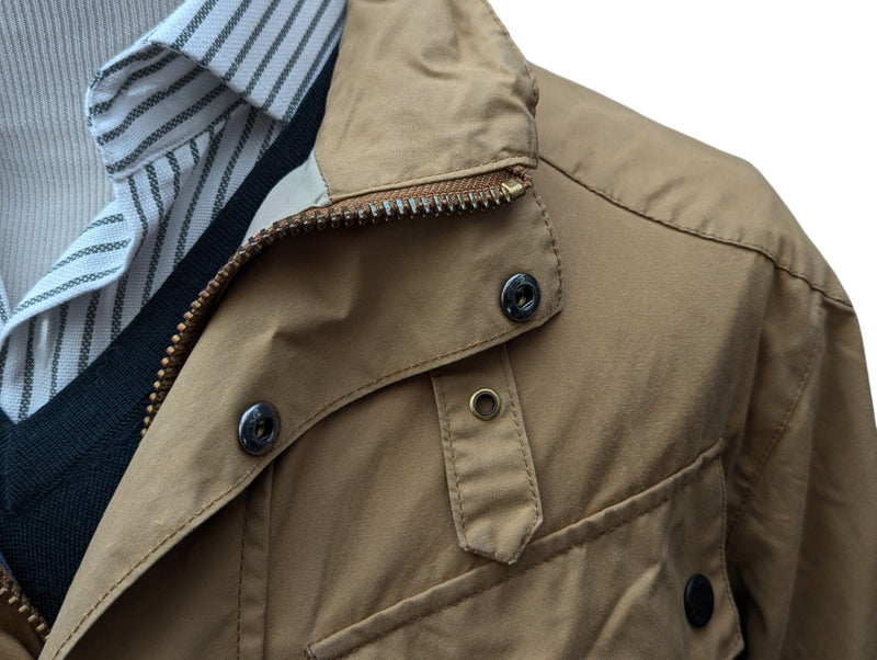 Hackett Rally Field Jacket M Tan Waxed England