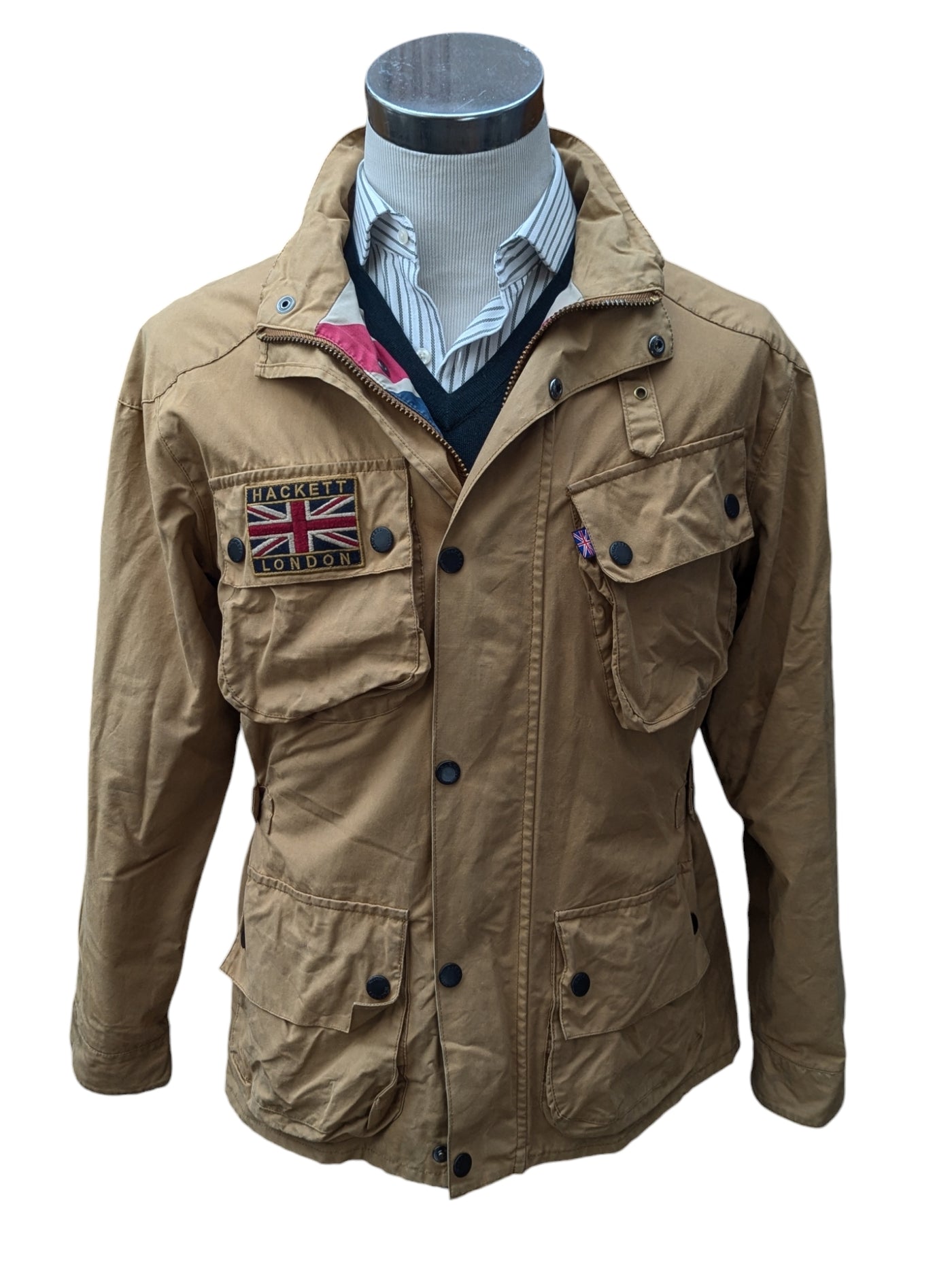 Hackett Rally Field Jacket M Tan Waxed England – eHABERDASHER