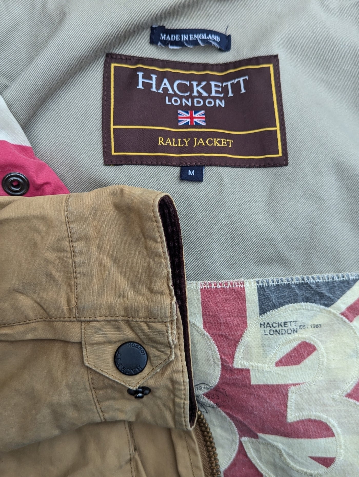 Hackett Rally Field Jacket M Tan Waxed England – eHABERDASHER
