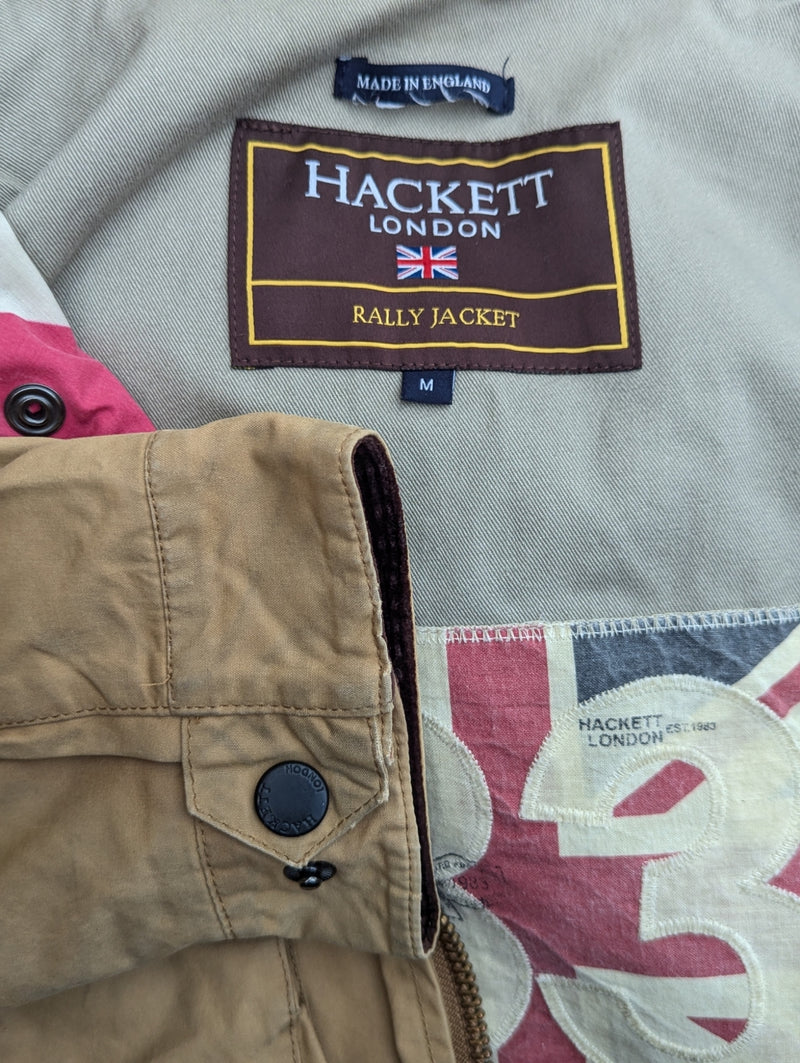 Hackett Rally Field Jacket M Tan Waxed England
