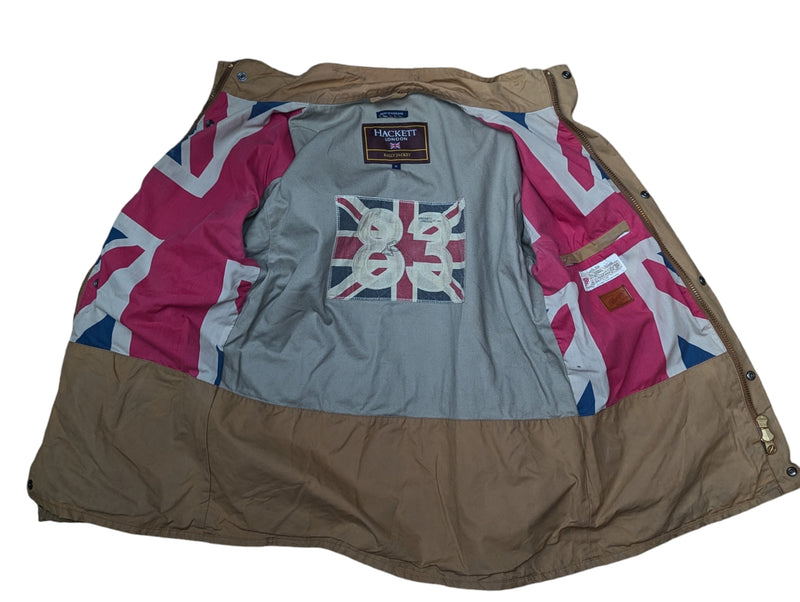 Hackett Rally Field Jacket M Tan Waxed England