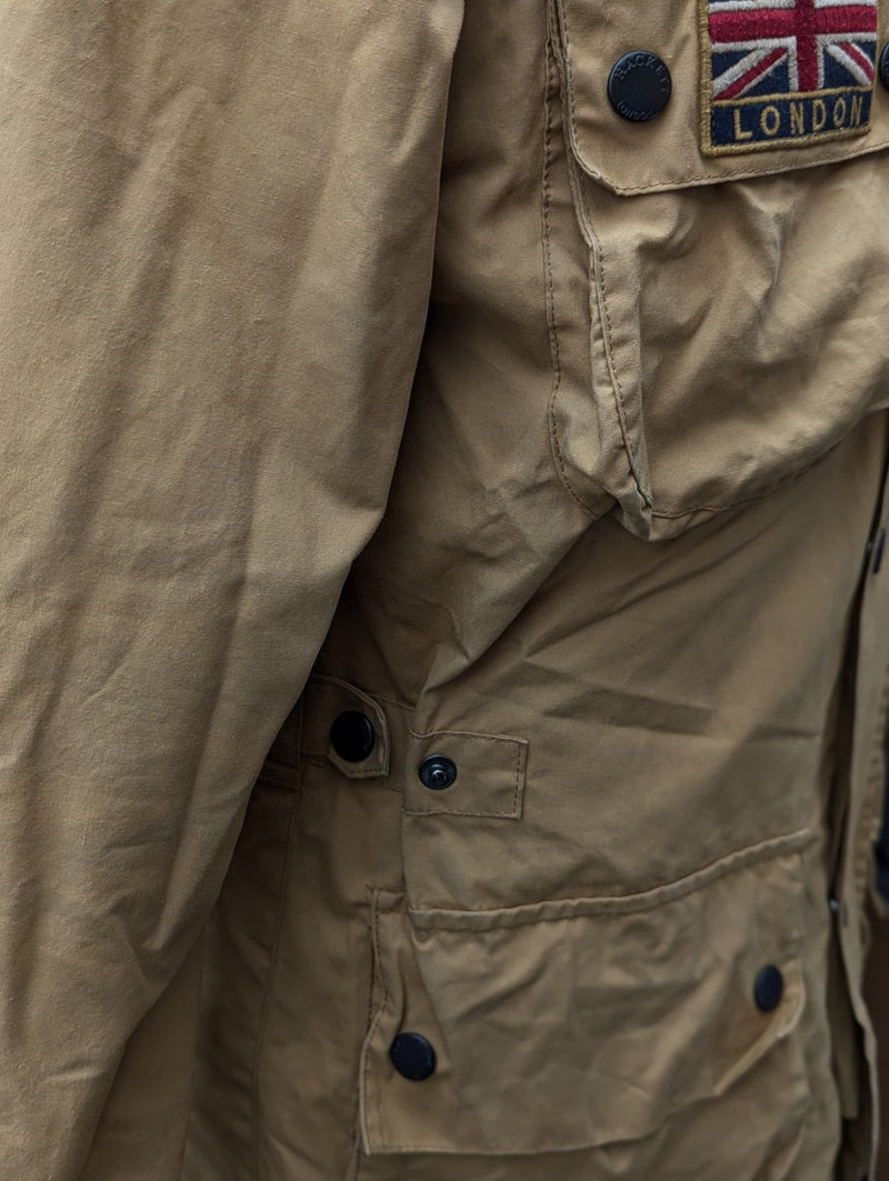 Hackett Rally Field Jacket M Tan Waxed England