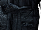 Barbour Motorcycle Belted Jacket M Black Waxed Cotton