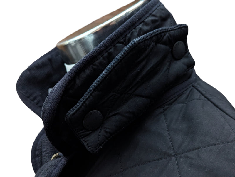 Barbour Jacket L/XL Black Polarquilt Cotton/Polyester