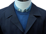Vintage Dunn & Co Coat L/42 Navy Blue Wool/Cotton Twill