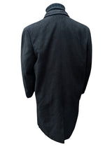 Vintage Aquascutum Coat XL/44 Dark Charcoal Grey Heavy Wool