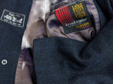 Vintage Burton Royal Warrant Raglan Coat L/42 Navy Plaid 3-button Pure Wool