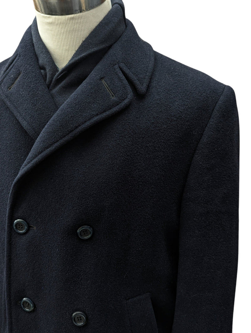 Vintage Burton DB Pea Coat M/40 Navy Blue Wool/Angora