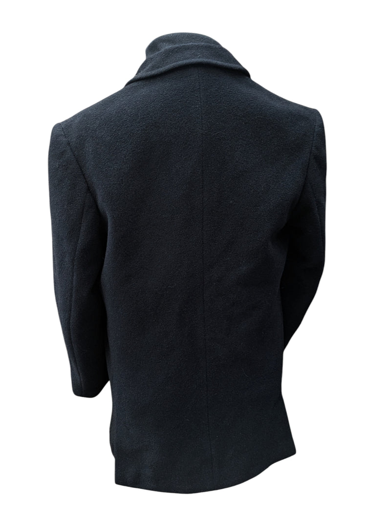 Vintage Burton DB Pea Coat M/40 Navy Blue Wool/Angora