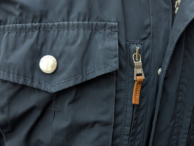 Hackett Technical Field Jacket M Navy Blue Cotton/Nylon