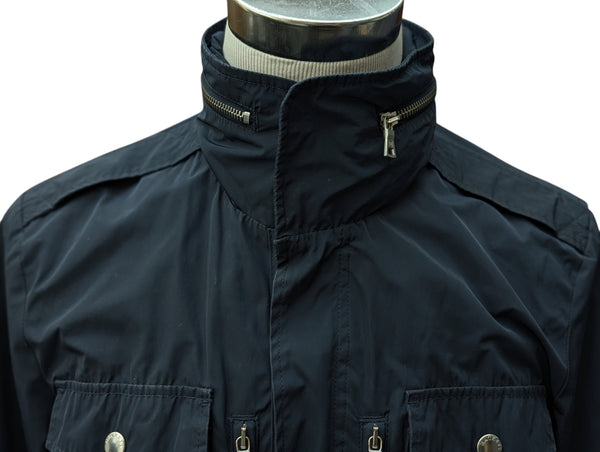 Hackett Technical Field Jacket M Navy Blue Cotton/Nylon