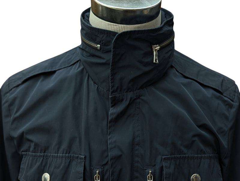 Hackett Technical Field Jacket M Navy Blue Cotton/Nylon