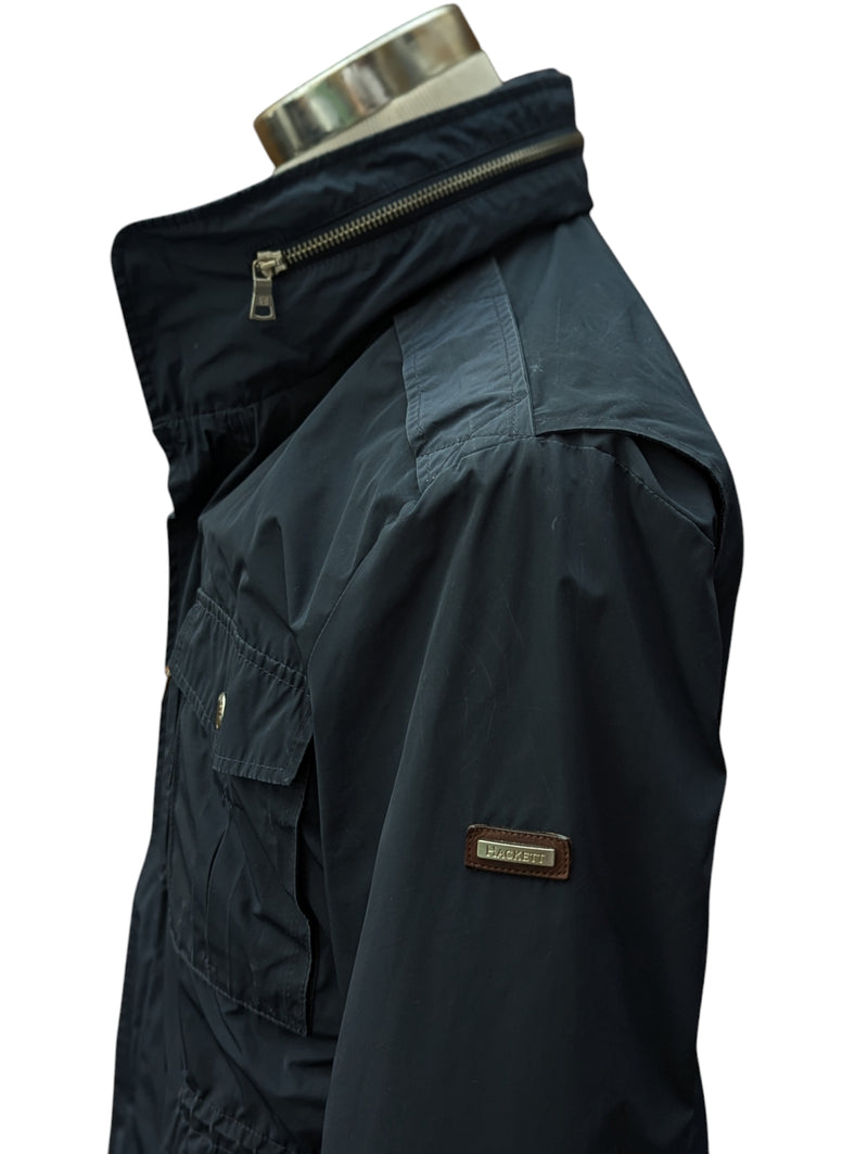 Hackett Technical Field Jacket M Navy Blue Cotton/Nylon