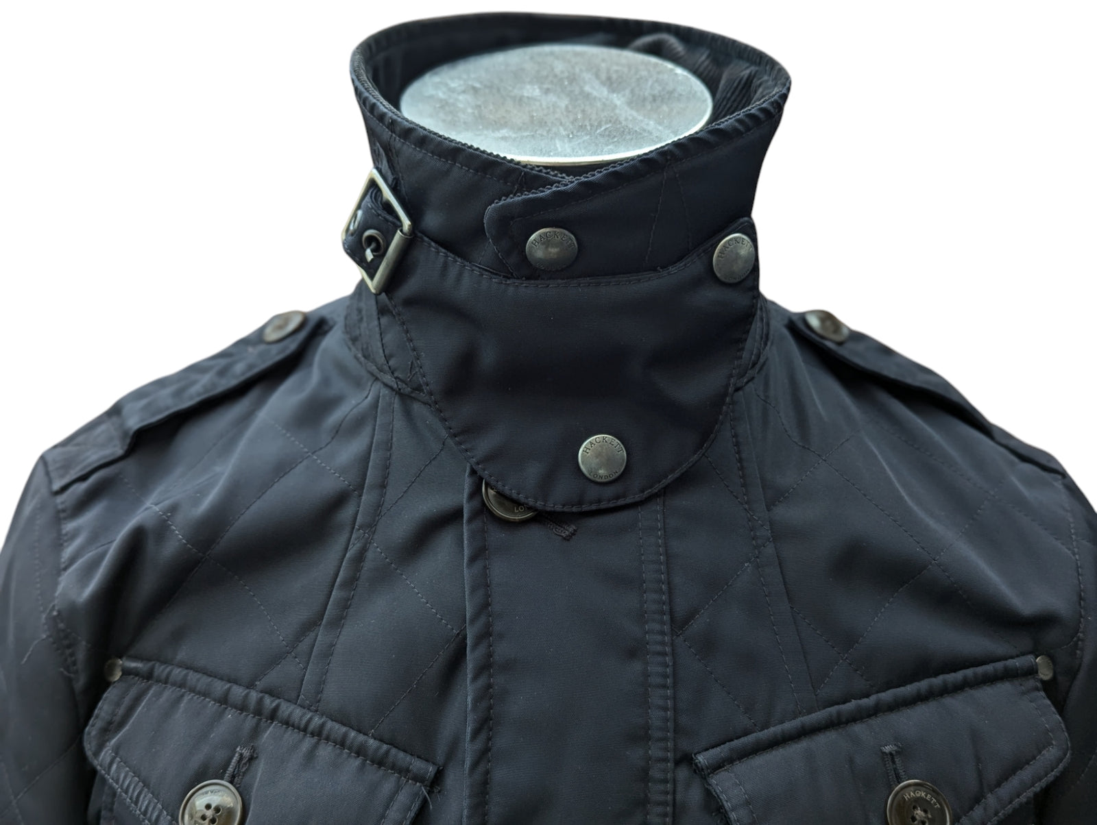Hackett Velospeed Field Jacket M Navy Blue Polyester – eHABERDASHER