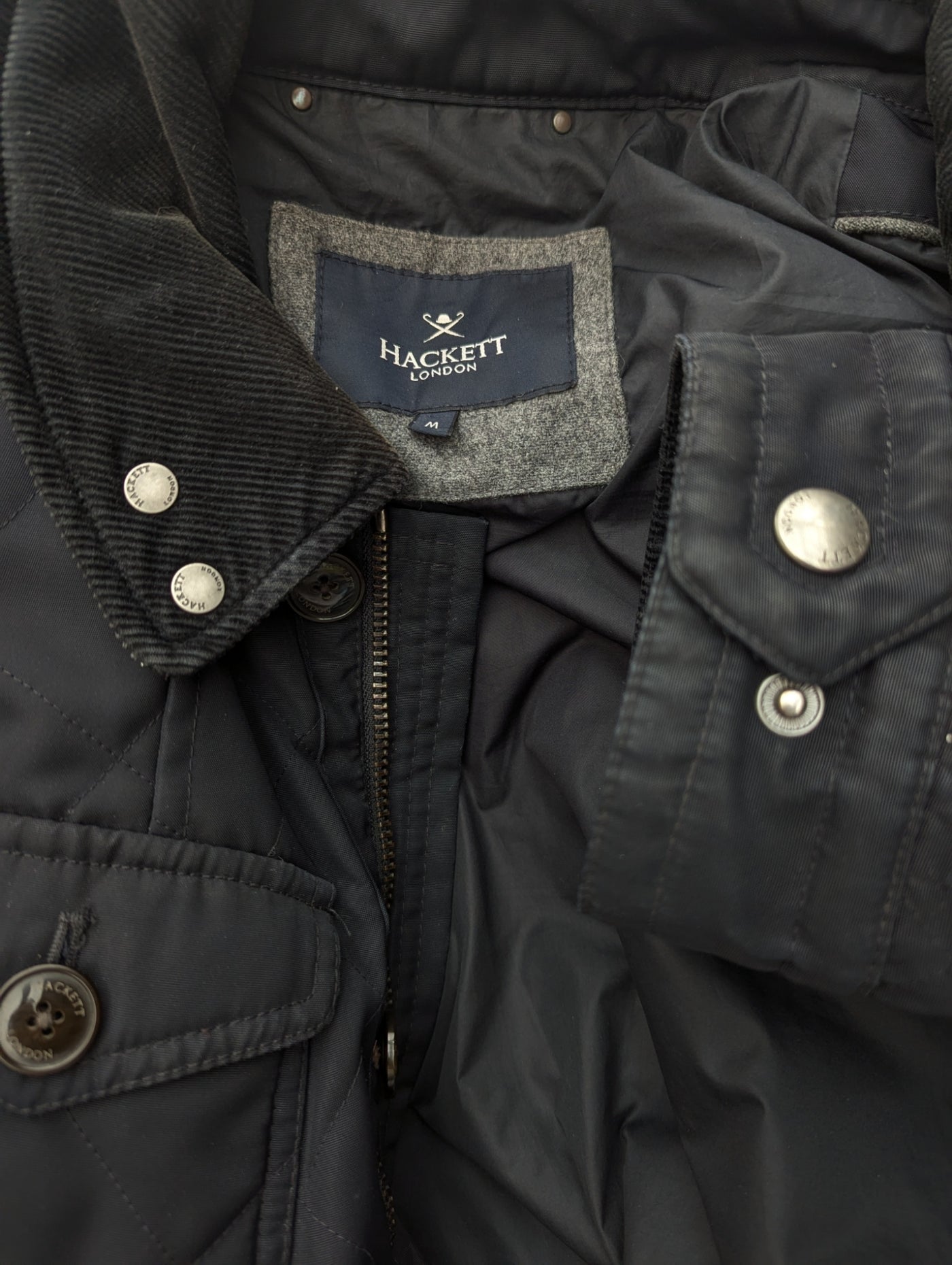Hackett Velospeed Field Jacket M Navy Blue Polyester – eHABERDASHER
