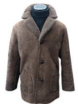 Vintage Baily's Leather Lamb Shearling Coat XL/XXL Brown 3-Button