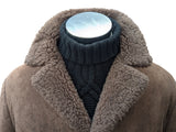 Vintage Baily's Leather Lamb Shearling Coat XL/XXL Brown 3-Button
