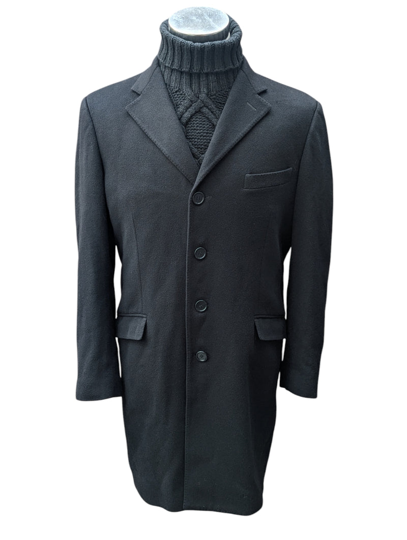 Ozwald Boateng Savile Row Coat 42R Black Pure Cashmere