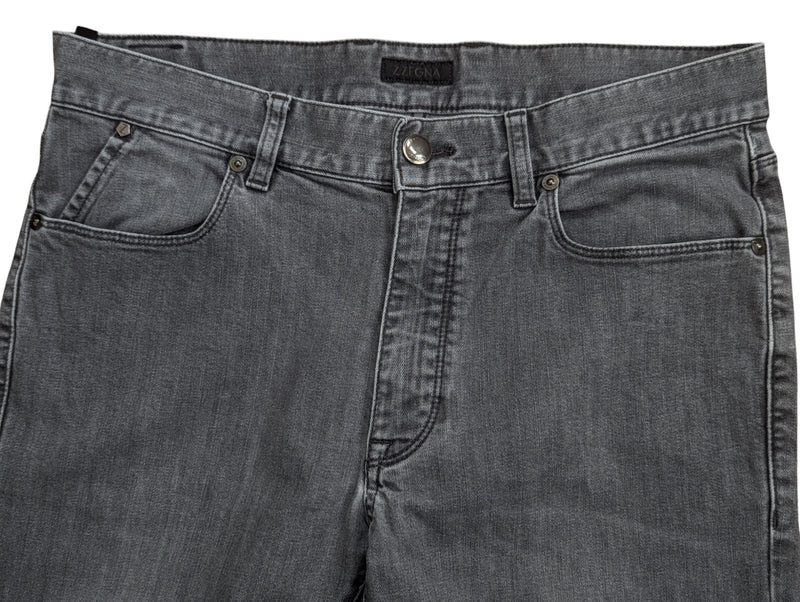 Zegna Jeans 32 Slim Washed Faded Grey 5 pocket cotton/elastane denim