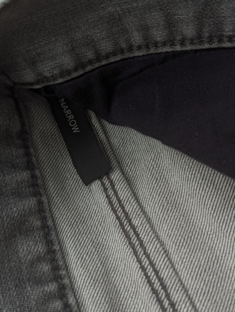 Zegna Jeans 32 Slim Washed Faded Grey 5 pocket cotton/elastane denim