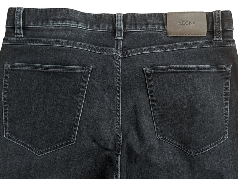 Zegna Jeans 33 Dark Grey 5 pocket cotton/elastane denim