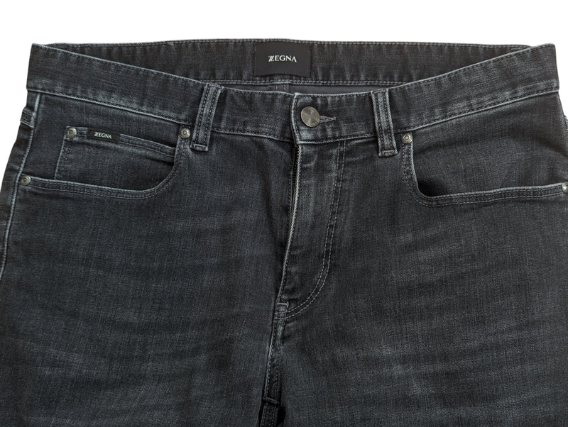 Zegna Jeans 33 Dark Grey 5 pocket cotton/elastane denim