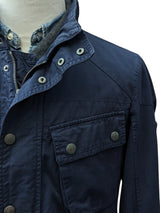 Hackett Velospeed Field Jacket L Navy Blue Cotton