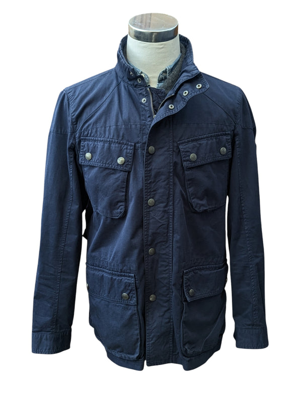 Hackett Velospeed Field Jacket L Navy Blue Cotton