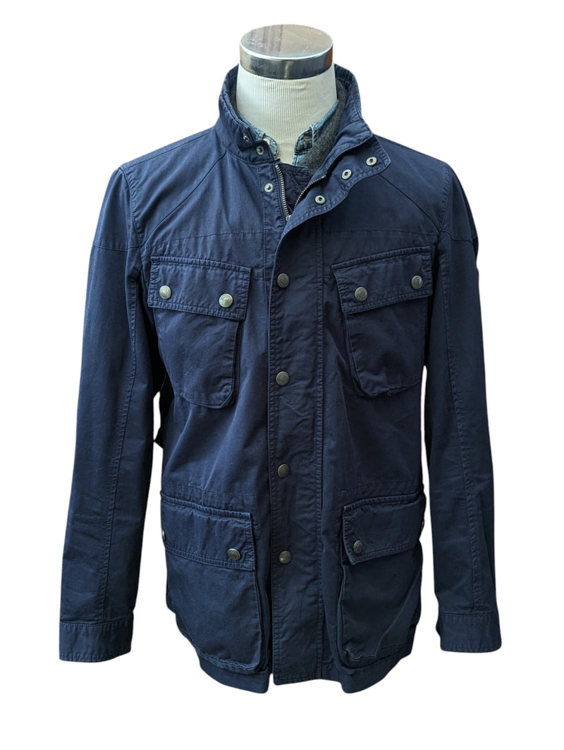 Hackett Velospeed Field Jacket L Navy Blue Cotton