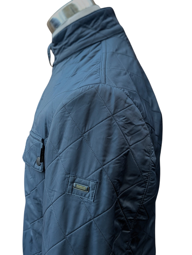 Barbour Jacket L Steel Blue Ariel Polarquilt Polyamide