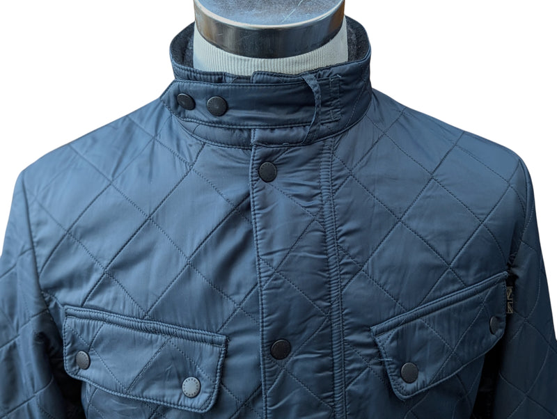 Barbour Jacket L Steel Blue Ariel Polarquilt Polyamide