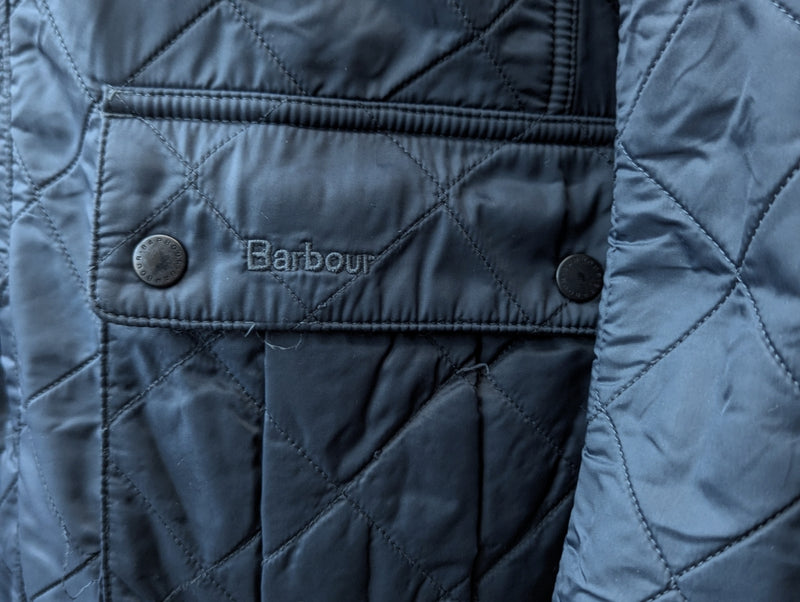 Barbour Jacket L Steel Blue Ariel Polarquilt Polyamide
