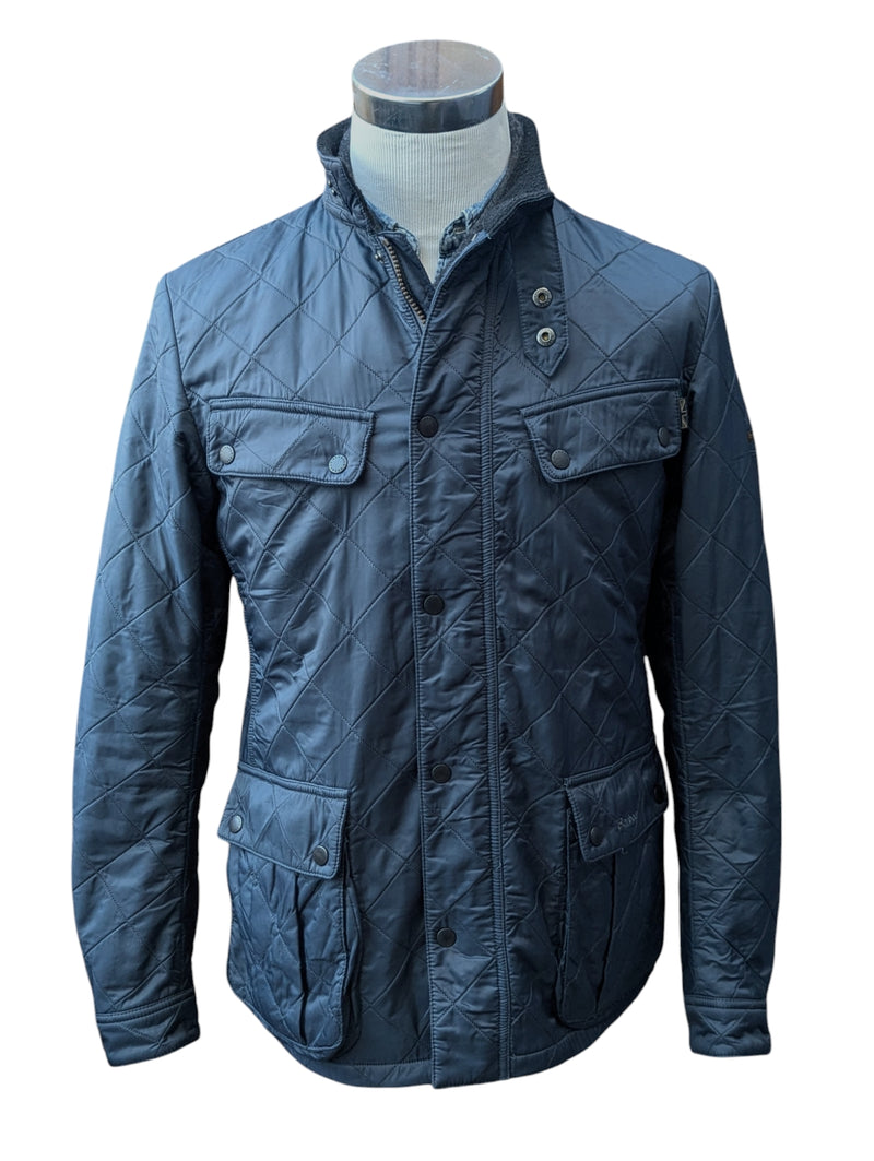 Barbour Jacket L Steel Blue Ariel Polarquilt Polyamide